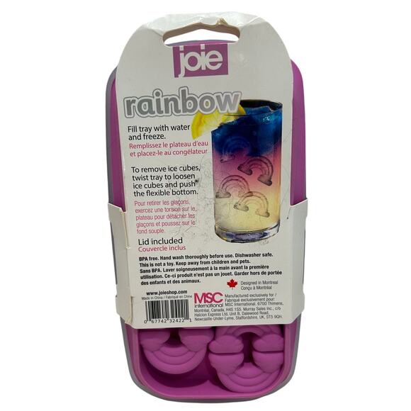 JOIE NIP Rainbow Ice Cube Tray with Lid - Fill, Freeze and Enjoy! - Picture 2 of 2